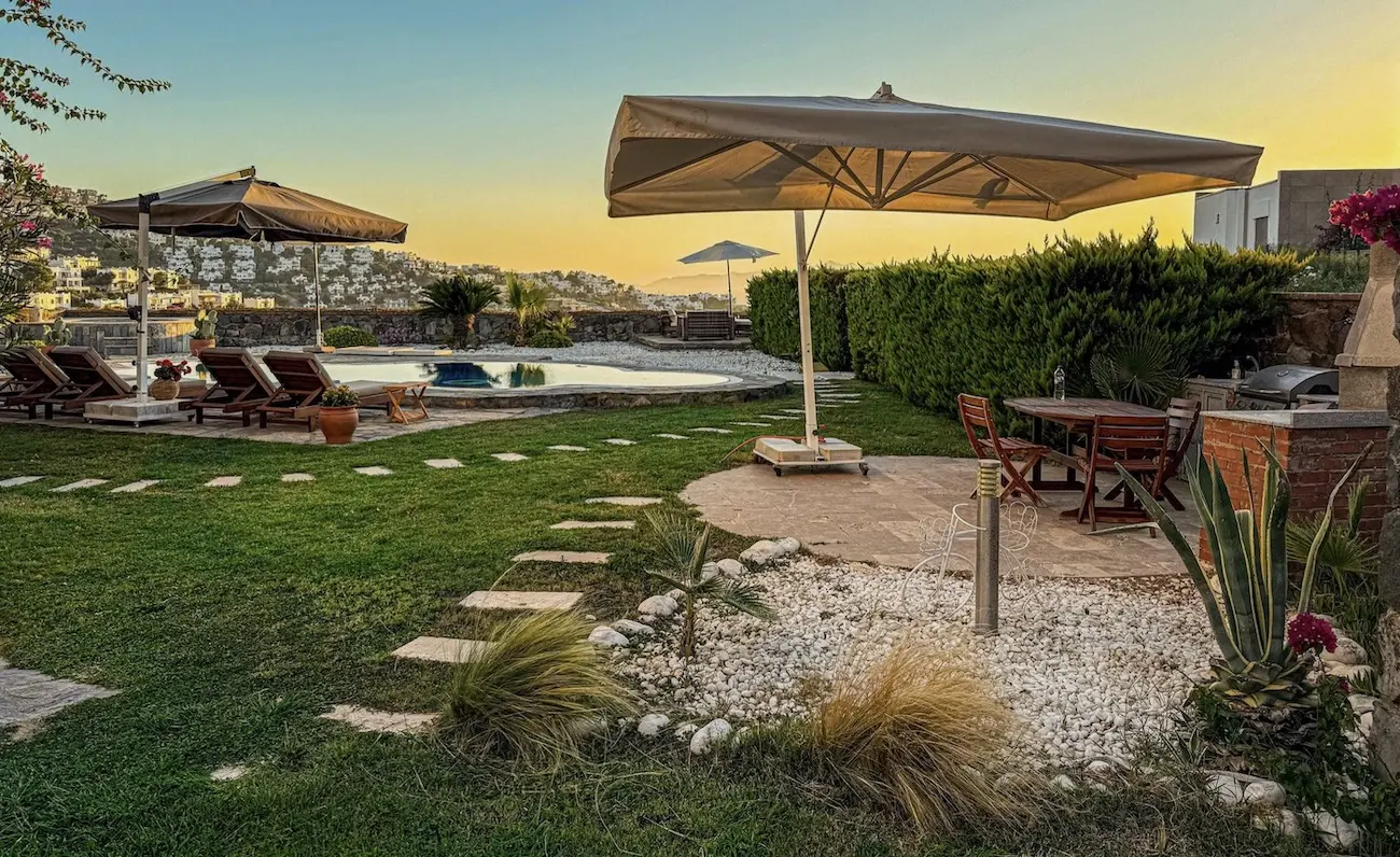 Mature garden